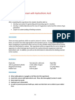 Experiment 5 Reaction of Magnesium With Hydrochloric Acid: Outcomes