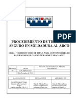 Procedimiento Trabajo Seguro Soldadura Al Arco ARCOMET S.A.