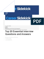 Top 20 Essential Interview Questions and Answers: Share Tweet Share Pin