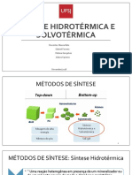 Seminário Método de Síntese Hidrotérmica