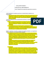 EVALUACIÓN UNIDAD 3 - Administración Mantenimiento