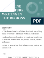 Philippine Literature - Writing in The Regions