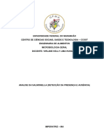 Relatório - Análise Da Salmonella