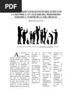 El Periodismo Ciudadano en Relación Con La Retorica y La Oratoria