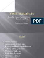 Visit Malaysia: Done By: Daniel Cho, Ariff Aqil, Kang Seung Won Teacher: PN Raijina