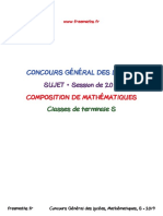 Concours General Mathematiques 2019 Sujet