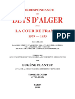 1889 - Correspondance Des Deys D'alger 1579 - 1833 - Plantet Tome 2