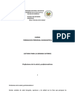 Lectura 14 Profesiones de La Salud y Profesionalismo