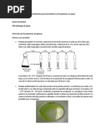 Procedimiento para Enterobacter y Pseudomona en Aguas