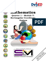 Mathematics: Quarter 1 - Module 7: Rectangular Coordinate System