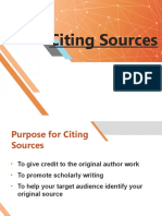 Citing Sources