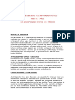 Caso Alejandro José para Informe Psicológico