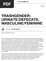 Trashgender - Urinate - Defecate, Masculine - Feminine - The FUNAMBULIST MAGAZINE