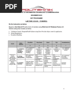 Department of Information Technology & Communication December 2019 DDT Programme Lab Task 4 (Clo2 - 15 Marks) : Do The Instruction As Below