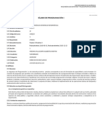 Silabo de PROGRAMACIÓN I