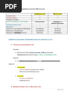 Differentiation of Staphylococcus From Micrococcus: Catalase Test Aerobic Growth