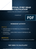 Centrifugal Pump Head Loss Calculation