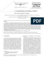 A CFD Study of Propaneair Microflame Stability