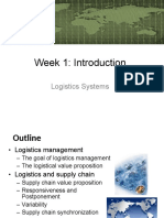 Week 1: Introduction: Logistics Systems