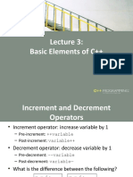 Basic Elements of C++