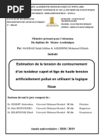 Estimation de La Tension de Contournement D'un Isolateur Capot Et Tige de Haute Tension Artificiellement Pollué en Utilisant La Logique Floue