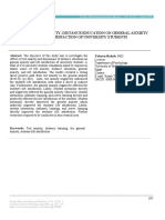 Effects OF Test Anxiety, Distance Education ON General Anxiety AND Life Satisfaction OF University Students