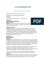 Ley Contra El Secuestro y La Extorsión