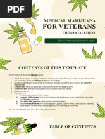 Medical Marijuana For Veterans Thesis Statement by Slidesgo