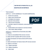 Esquema Del Proyecto Productivo 2B