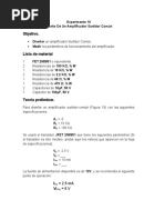 Práctica 10 - Diseño de Un Amplificador Surtidor