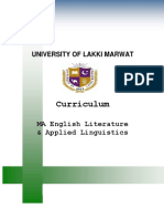 Curriculum: University of Lakki Marwat