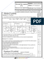 Devoir de Contrôle N°1 - Sciences Physiques - 3ème Technique (2017-2018) MR Amari Abdelkrim