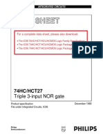 74HC/HCT27 Triple 3-Input NOR Gate Datasheet