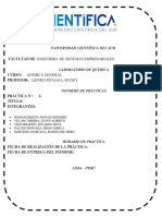 Informe de Quimica, Semana 11