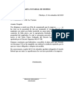 Carta Notarial de Despido