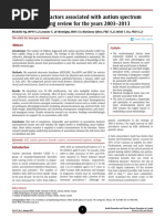 Environmental Factors Associated With Autism Spectrum