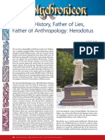 Father of History, Father of Lies, Father of Anthropology: Herodotus