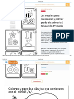 Las Vocales para Preescolar y Primer Grado de Primaria - Educación Primaria