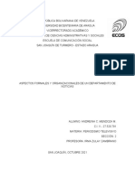 Aspectos Formales y Organizacionales de Un Departamento de Noticias