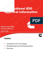 Biodiesel B20 Approval Information: Edward Lyford-Pike Michael O'Donnell