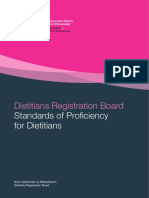 Coru Dietitians Registration Board Standards of Proficiency For Dietitians