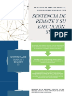 Sentencia de Remate. Ejecucion. Subasta .