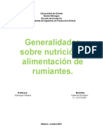 Generalidades Sobre Nutrición y Alimentación de Rumiantes