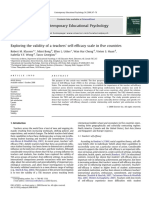 Exploring The Validity of A Teachers' Self-Efficacy Scale in Five Countries