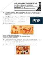 Atividade de Revisão de História e Geografia 3º Bimestre