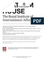 International Economics and International Relations