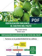 Fertilización Balanceada en El Cultivo Del Palto