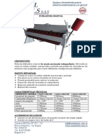 Dobladora de Lamina Manual