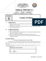 General Physics 1: Quarter 1 - Week 7 - Module 7