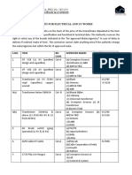 List of Approved Makes For Electrical